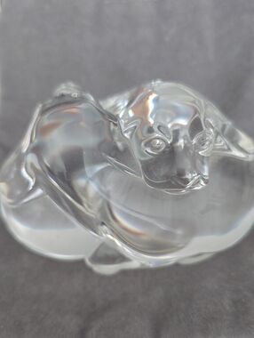 STEUBEN Puppy Love art glass figurine